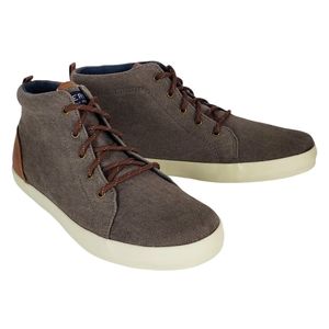 New Sperry tuck mid boys canvas lace up casual boat shoes